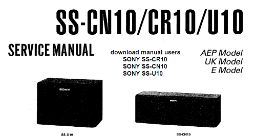 Мануал на русском языке акустическая система Sony SS-CR10, Sony SS-CN10, Sony SS-U10