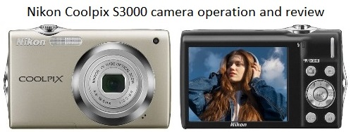 Cámara Nikon Coolpix S3000 operación y revisión